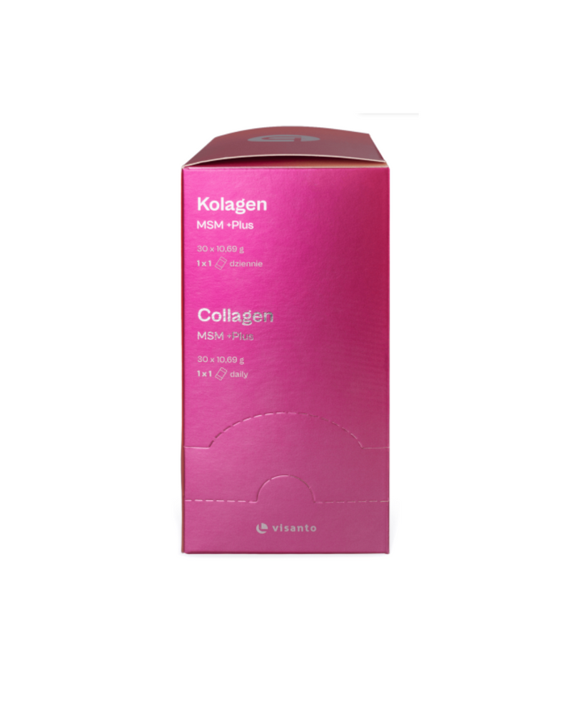 VISANTO New COLLAGEN MSM +PLUS rhubarb and strawberry, 30 x 10,69 g powder sachets - J. ZIEBA