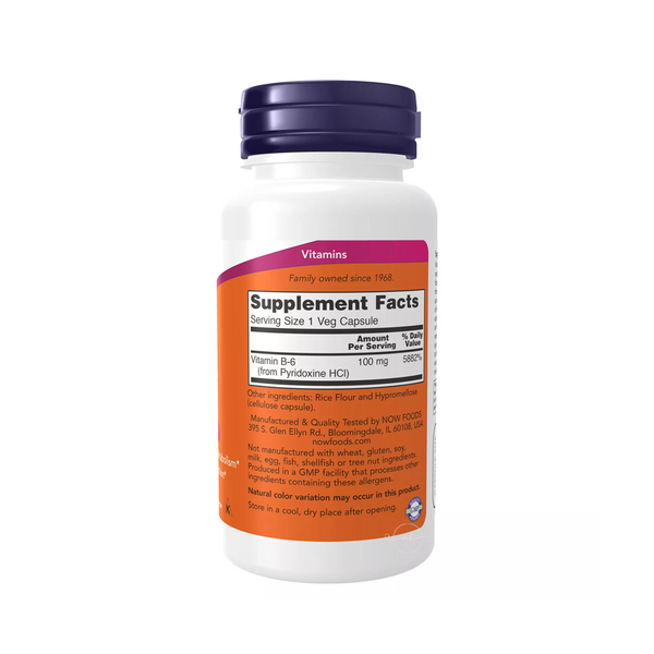 Now Foods VITAMIN B-6,  100 capsules
