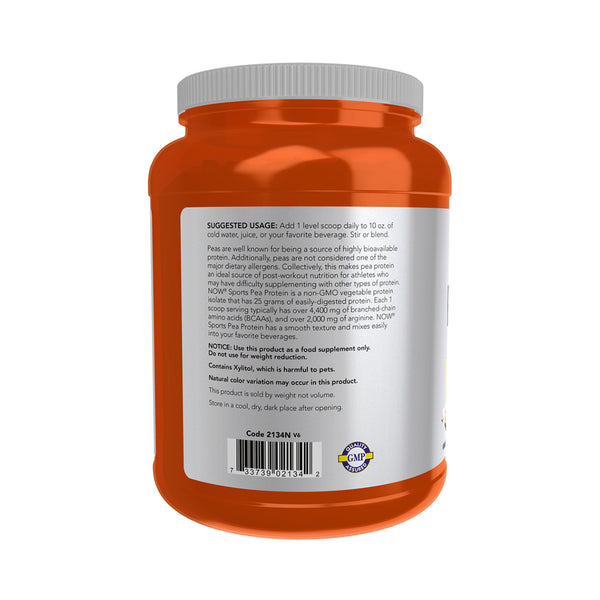 NOW Foods Pea Protein - Vanilla Toffee  - 907 grams