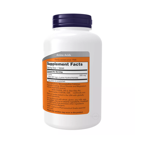 Now Foods L-Lysine 500 mg, 250 capsules