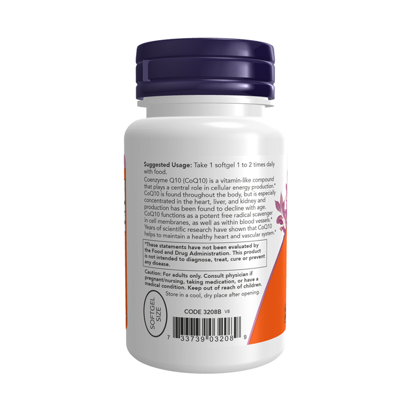 Now Foods Coenzyme Q10 100 mg + Vitamin E 50 gel capsules