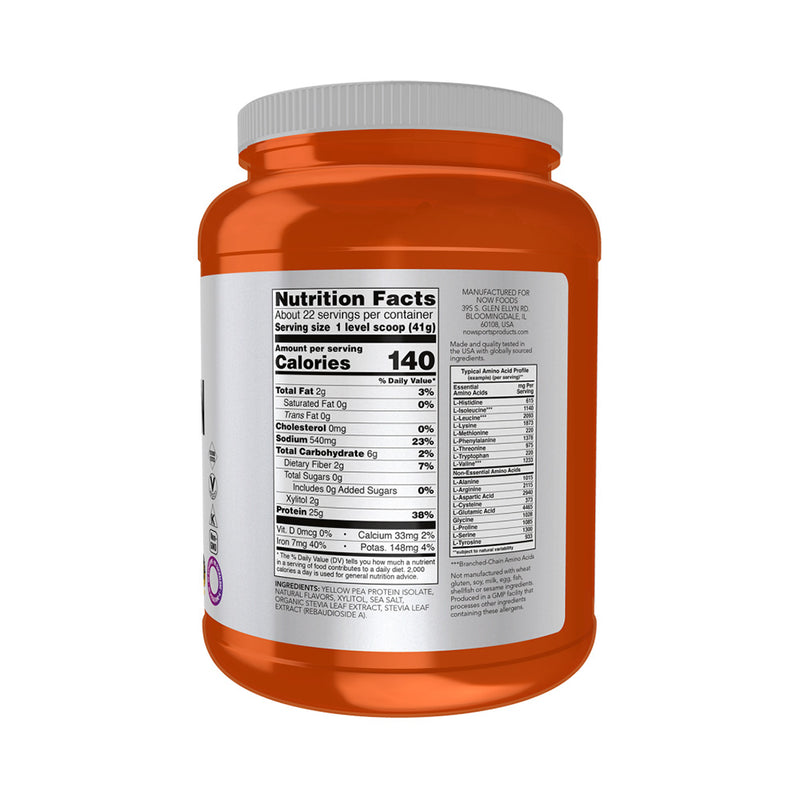 NOW Foods Pea Protein - Vanilla Toffee  - 907 grams