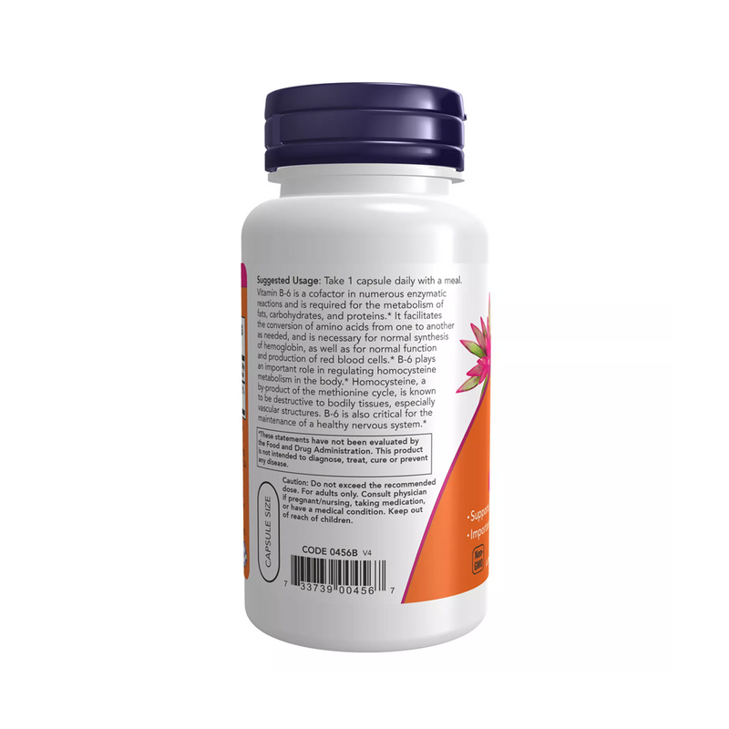 Now Foods VITAMIN B-6,  100 capsules