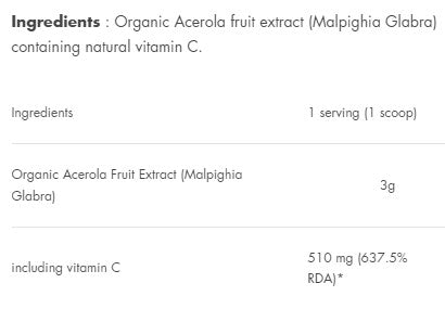 Aliness Acerola BIO powder 200g