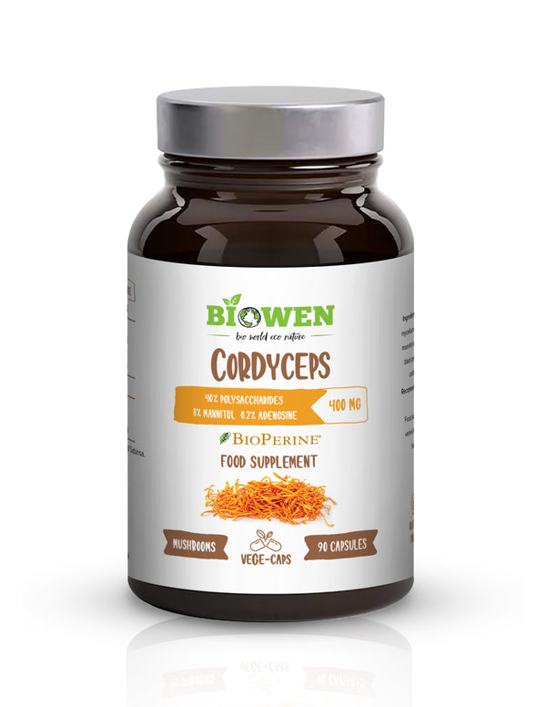 Biowen Cordyceps Sinensis Extract (CS-4) 400 mg 40% polysaccharides, 8% mannitol and 0.2% adenosine – capsules