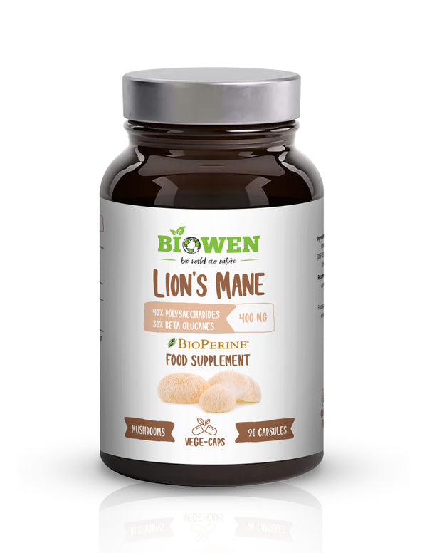 Biowen Lion's Mane 400 mg – 40% polysaccharides, 30% beta-glucans – capsules