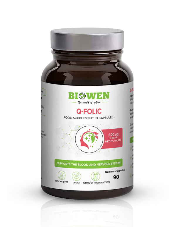 Biowen Q-folic – methylated folic acid – 5-MTHF,  90 capsules
