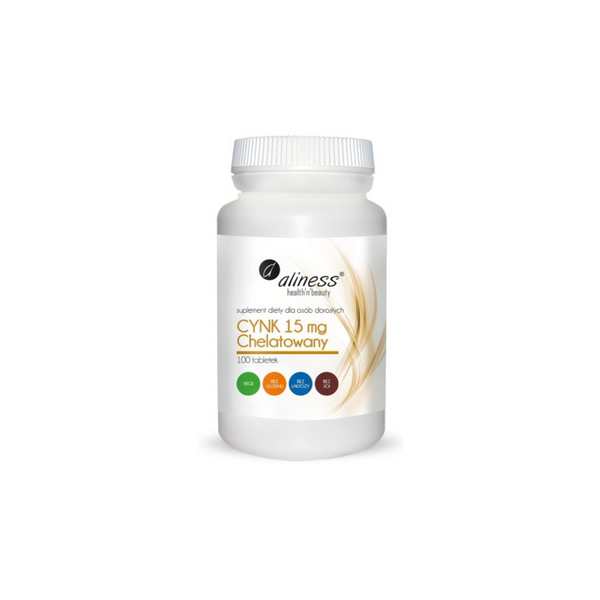 Aliness Chelated zinc 15 mg 100 capsules
