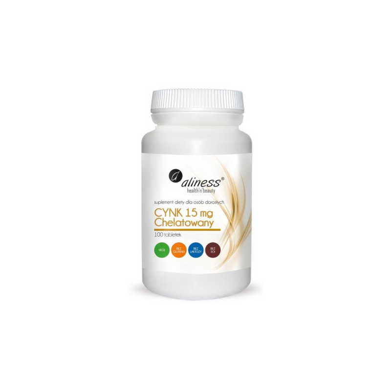 Aliness Chelated zinc 15 mg 100 capsules