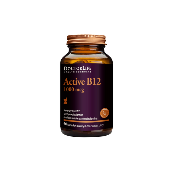 Doctor Life Active B12 1000 mcg, Active B12 Methylcobalamin, 60 capsules