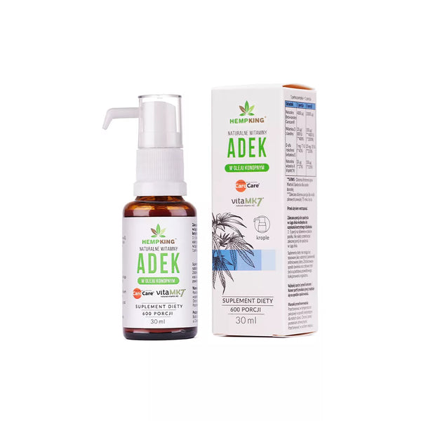 Hemp King ADEK Vitamin Drops in Bio Hemp Oil – 30 ml
