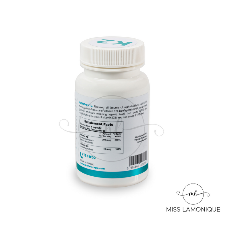 VISANTO K2 MK-7 200 MCG - NATURAL VITAMIN 60 capsules - J. ZIEBA